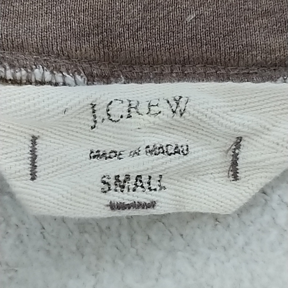 J. Crew Shawl Neck Brown Tones Sweatshirt Pouch Pockets Small - Picture 4 of 10